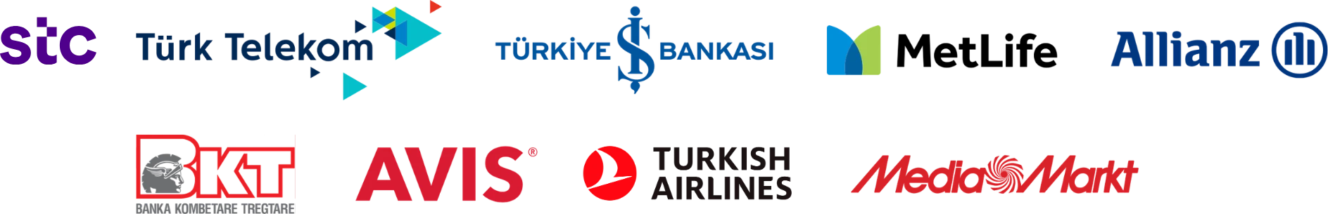 B2Metric customers include stc, Türk Telekom, Türkiye İş Bankası, MetLife, Allianz, BKT, Avis, Turkish Airlines and MediaMarkt