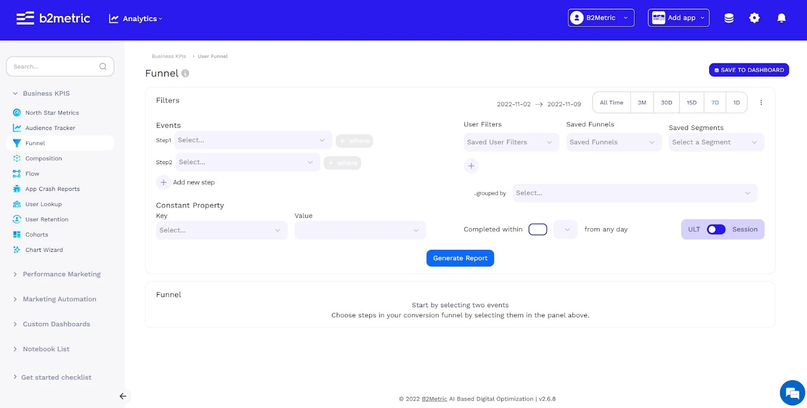 Empower your website online reliability crew — B2Metric product screenshot
