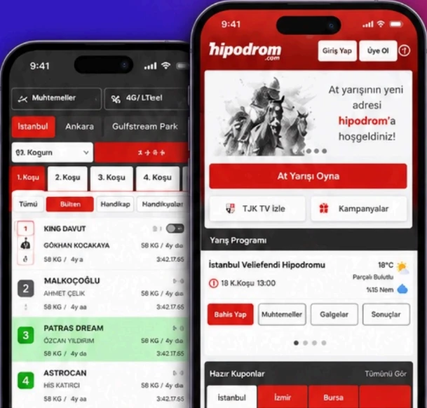Hipodrom app screenshots